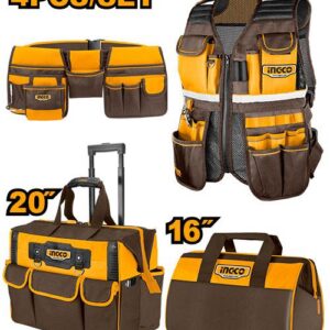 INGCO PACK GILET SAC AMOVIBLE ET PORTE OUTILS AU MAROC [COS230910]
